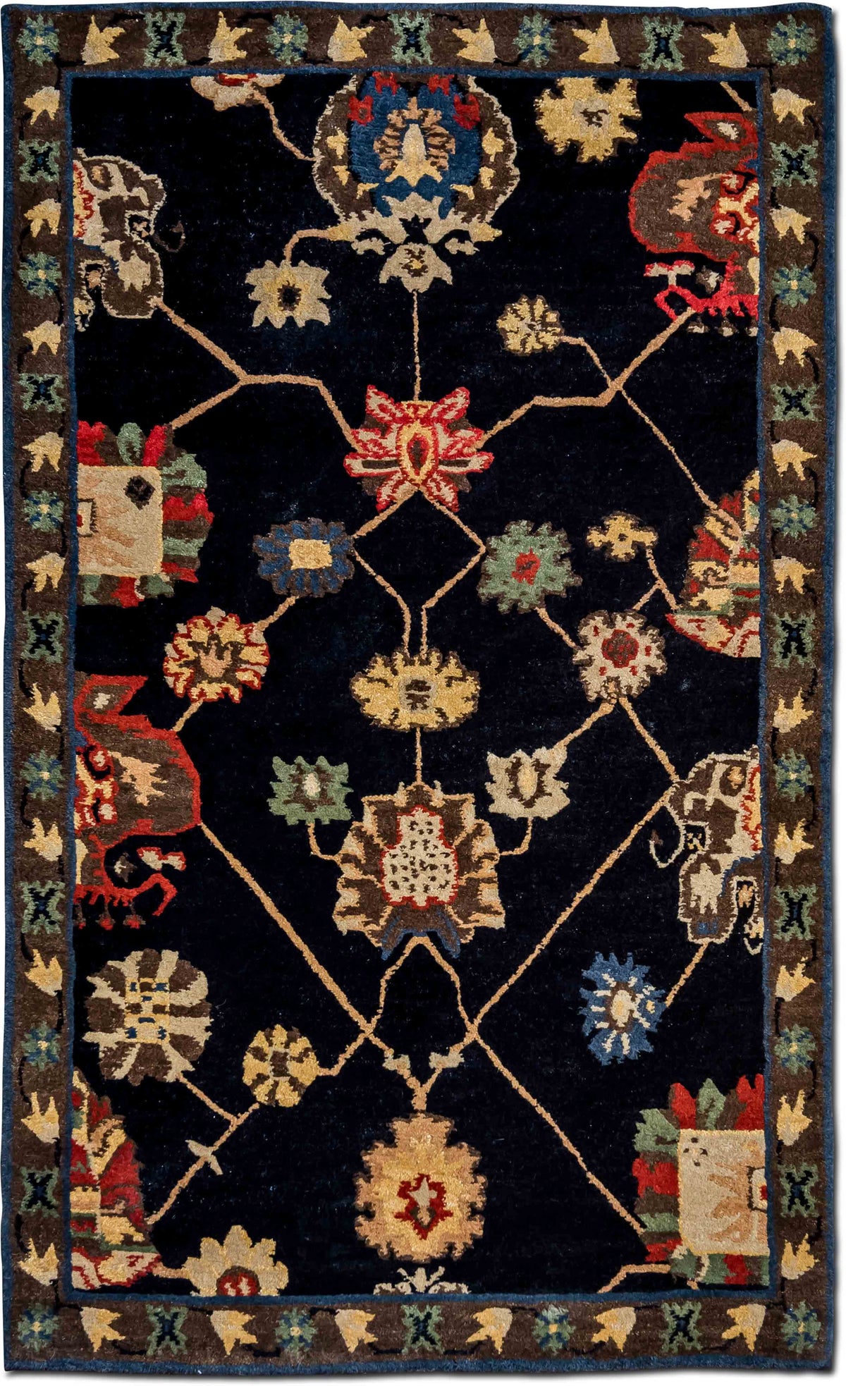 Tufenkian Botanical Medallions — Hand-Knotted Wool Rug, 5′ × 3′