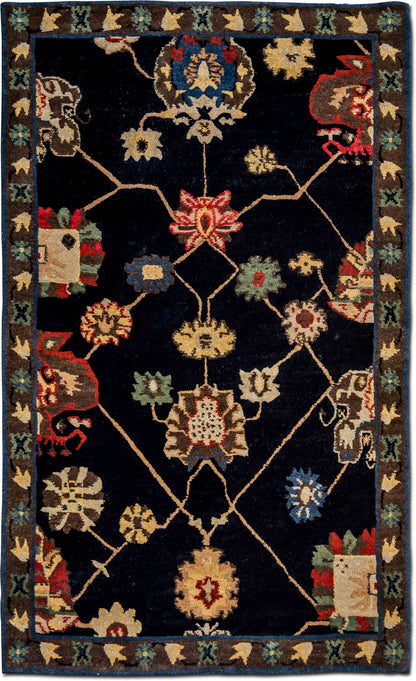 Tufenkian Botanical Medallions — Hand-Knotted Wool Rug, 5′ × 3′