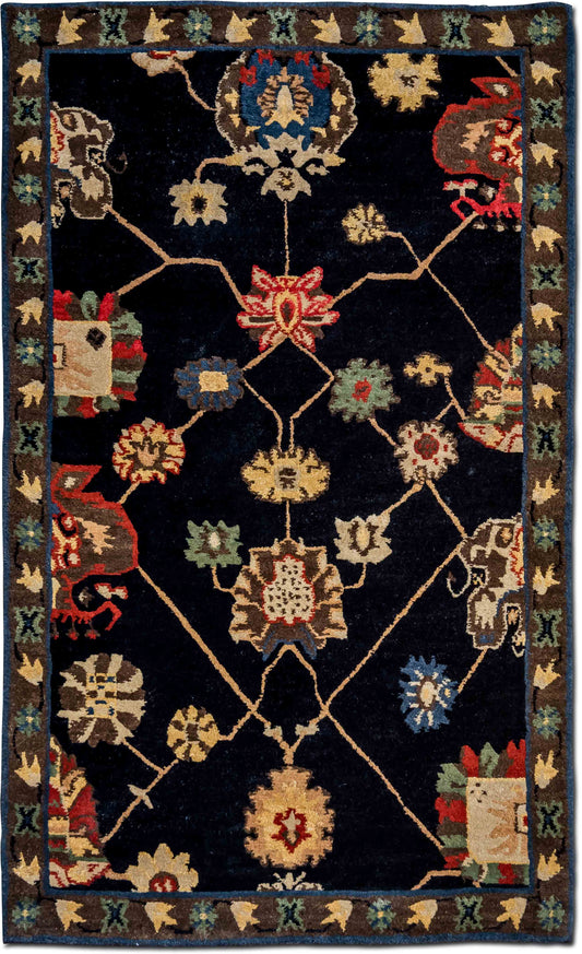 Tufenkian Botanical Medallions — Hand-Knotted Wool Rug, 5′ × 3′